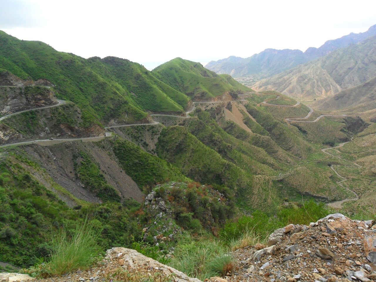 A mountain road in the hills of Buner.