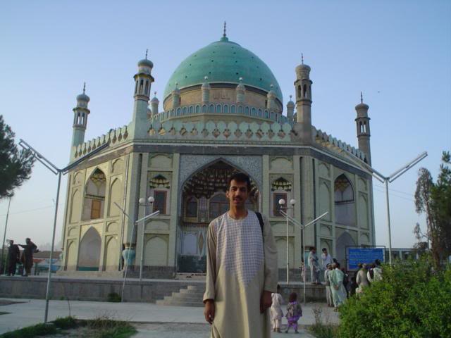 Ahmad Shah Durrani’s mausoleum with its pale blue dome
