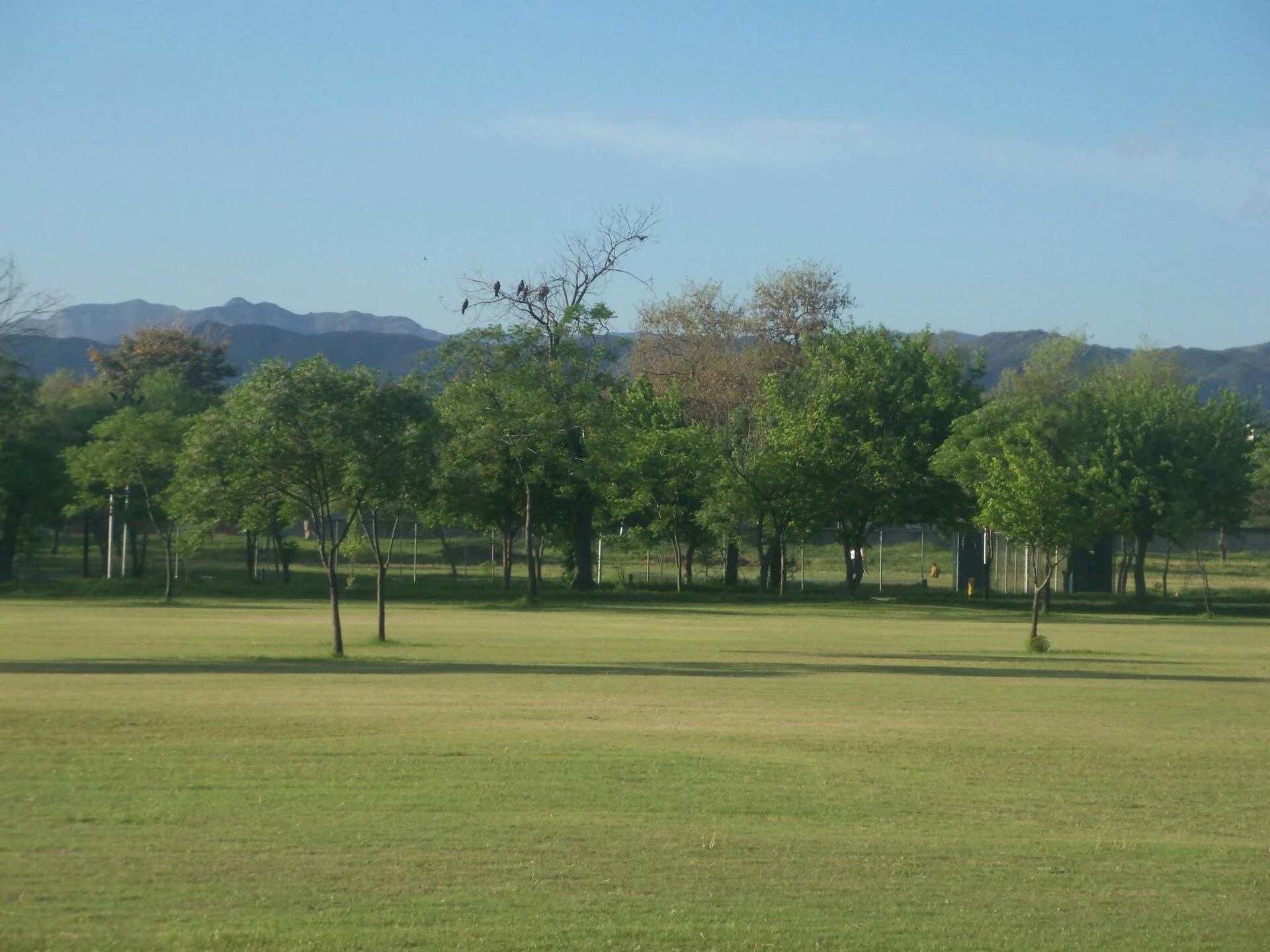 Low hills seen from a park in Nowshera