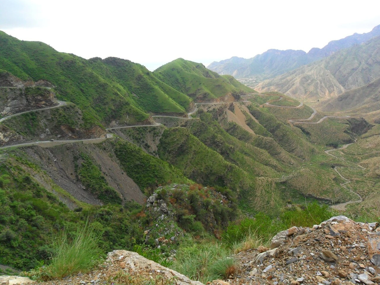 A mountain road in the hills of Buner.