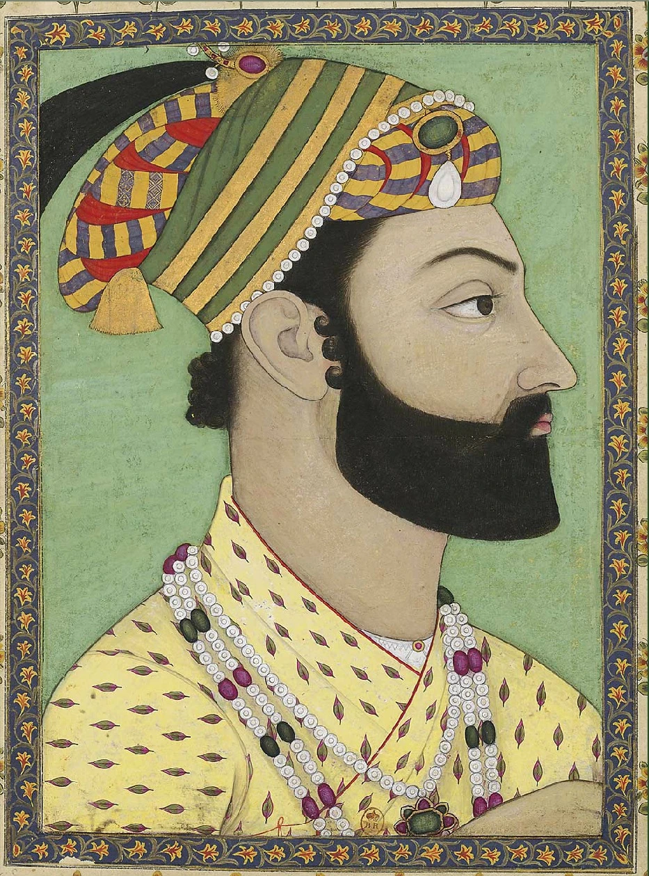 Miniature portrait of a man in a turban.